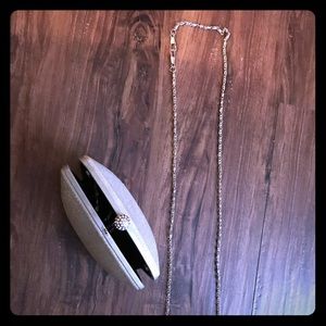 Silver clutch with chain